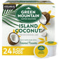 Green Mountain Coffee Roasters Island Coconut, Cápsulas K-Cup de Keurig de Una Sola Porción, Café Tostado Ligero Saborizado, 24 Unidades (Paquete de 1)