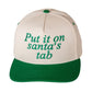 Put It On Santas Tap Message Embroidered Five Panel Canvas Snapback Baseball Cap