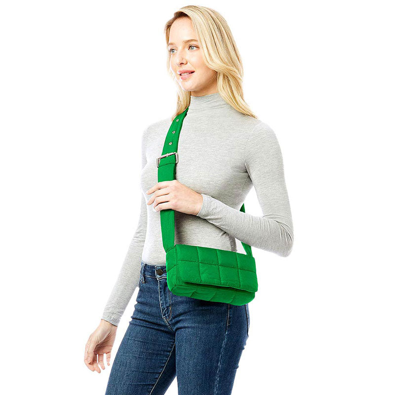 Quilted Puffer Crossbody Bag