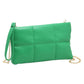 Quilted Solid Faux Leather Crossbody Bag