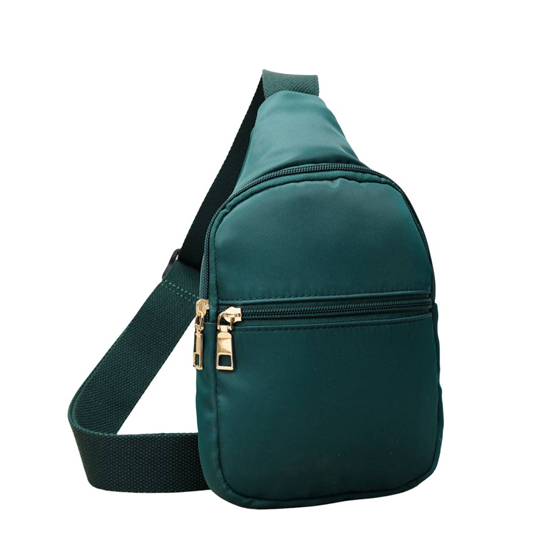Solid Nylon Mini Sling Bag