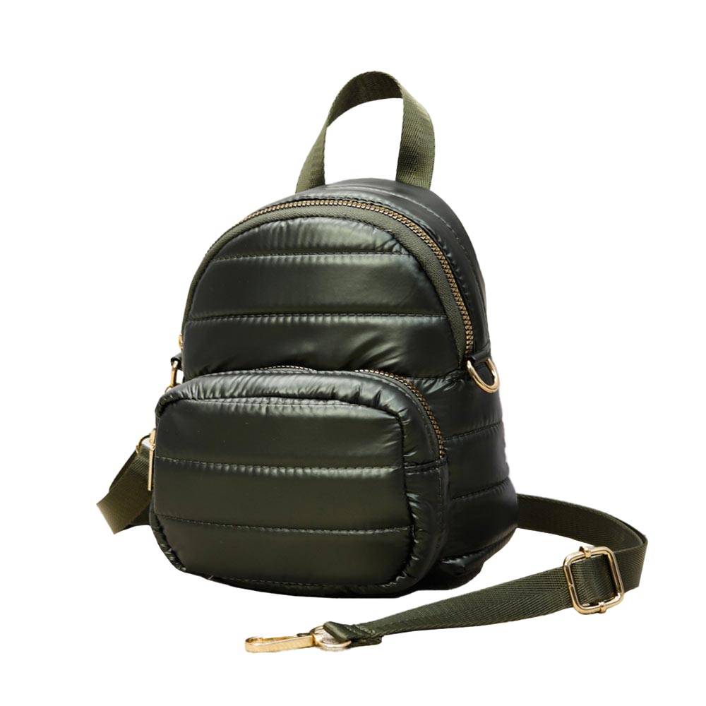 Solid Puffer Mini Backpack Bag