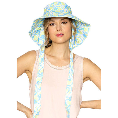 Watercolored Chin Tie Bucket Hat