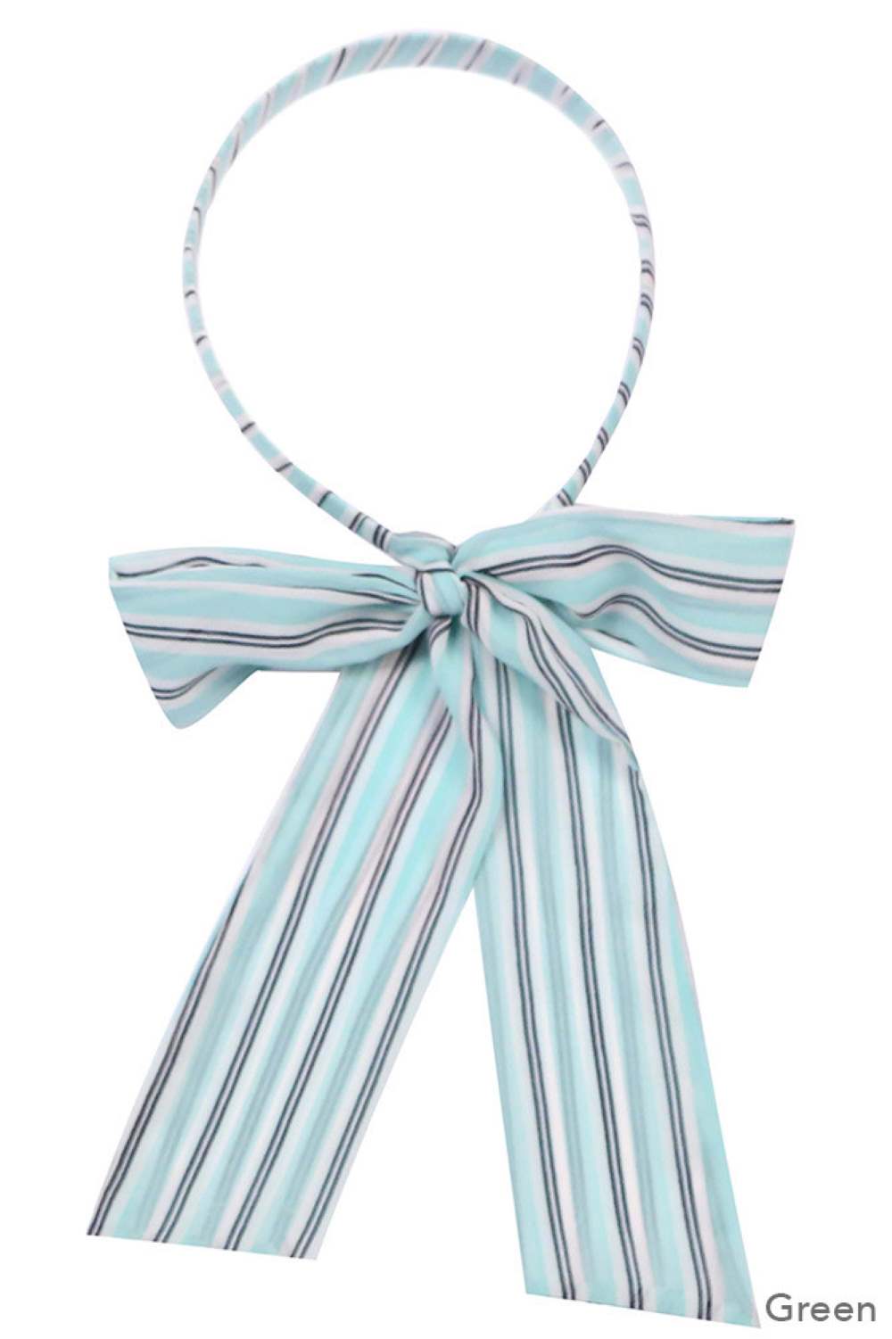 Stripe print head band with ponytail