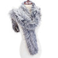 Long Faux Furry Layover Scarf