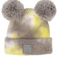 C.C Tie Dye Baby Beanie C.C Rubber Patch Double Yarn Pom