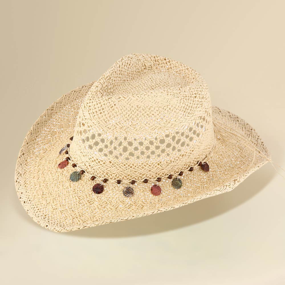 Sombrero Fedora de Verano Vaquero con Acento de Banda de Estación Decorativa Boho Occidental Trenzado