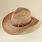 Boho Decorative Band Accent Western Woven Cowboy Summer Fedora Hat