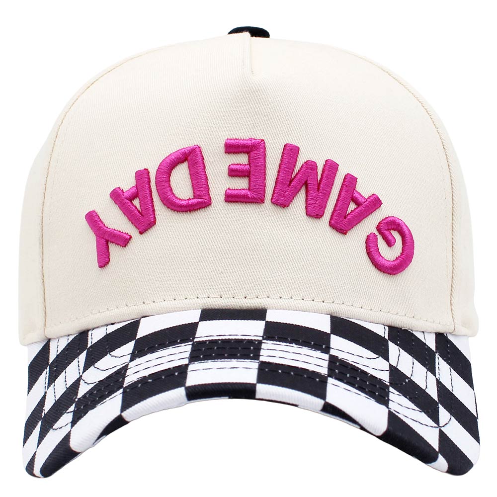 Checkered GAMEDAY Embroidered Baseball Cap