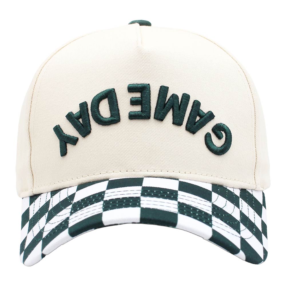 Checkered GAMEDAY Embroidered Baseball Cap