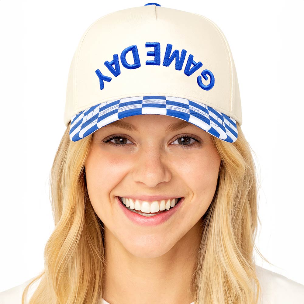 Checkered GAMEDAY Embroidered Baseball Cap