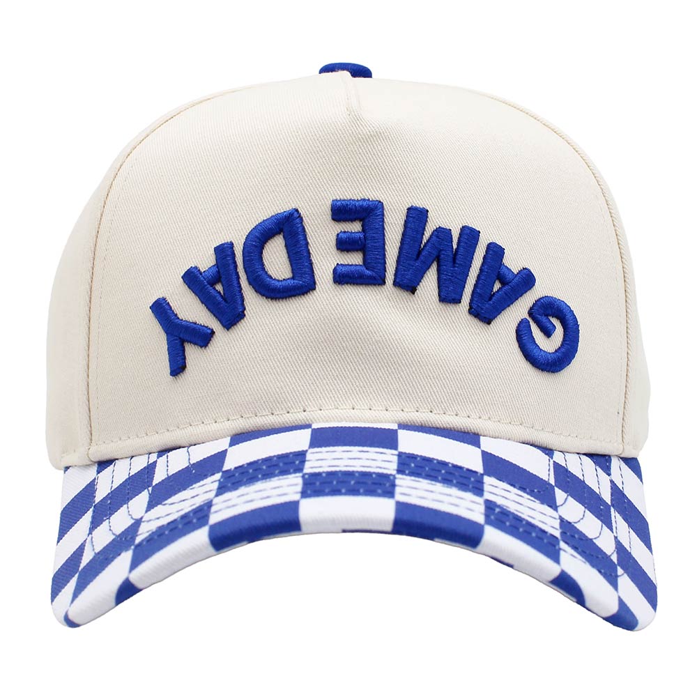 Checkered GAMEDAY Embroidered Baseball Cap