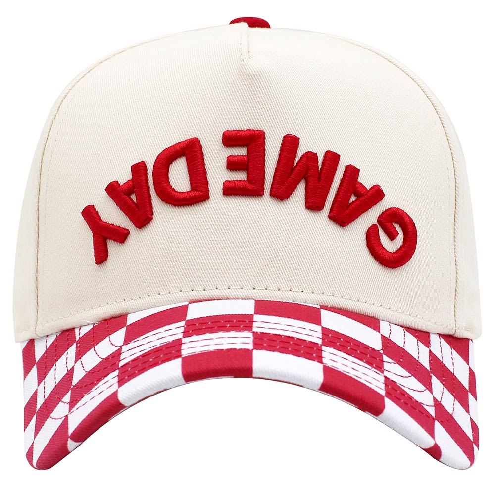 Checkered GAMEDAY Embroidered Baseball Cap