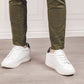 CALTO 2.6-Inch Taller White Elevator Sneakers H0833