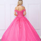 Nox Anabel H1349 Vestido de Quinceañera Largo y Voluminoso con Hombros Caídos