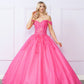 Nox Anabel H1349 Vestido de Quinceañera Largo y Voluminoso con Hombros Caídos
