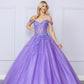 Nox Anabel H1349 Vestido de Quinceañera Largo y Voluminoso con Hombros Caídos