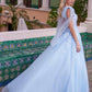 Nox Anabel H1680 Vestido de tul con apliques, tirantes drapeados y atados