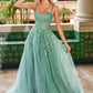 Vestido de línea A con escote corazón y apliques florales Nox Anabel H1682
