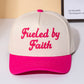 FUELED BY FAITH Message Embroidered Baseball Cap