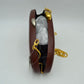 Oval Hardcase Clutch Bag with Two-Tone Metal Clasp