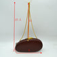 Oval Hardcase Clutch Bag with Two-Tone Metal Clasp