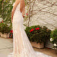 Nox Anabel H494 Spaghetti Strap V-Neckline Long Lace Wedding Gown
