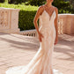Nox Anabel H494 Spaghetti Strap V-Neckline Long Lace Wedding Gown