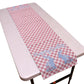 HAPPY EASTER Message Bunny Checkered Table Runner