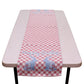 HAPPY EASTER Message Bunny Checkered Table Runner