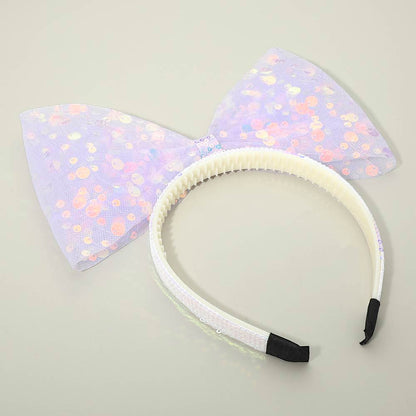 Oversized Sequin Bow Accent Headband