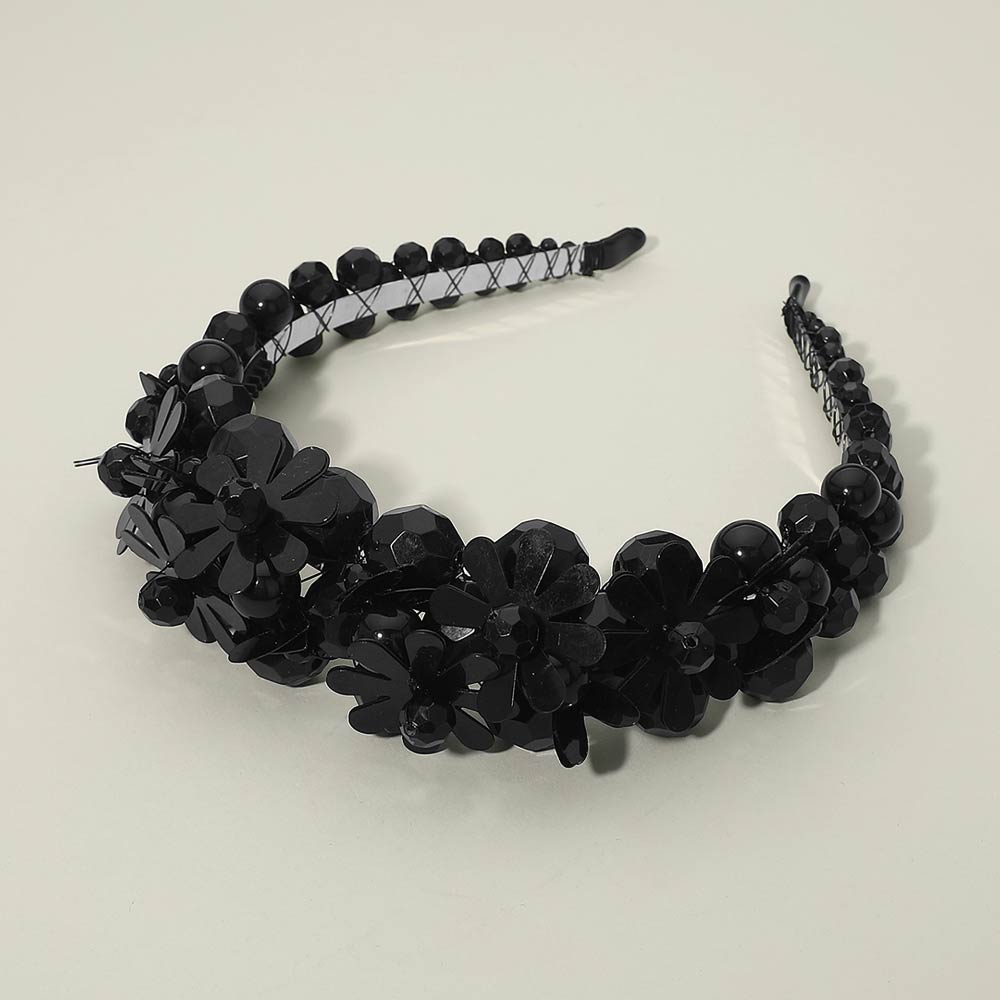 Floral Beaded Statement Headband