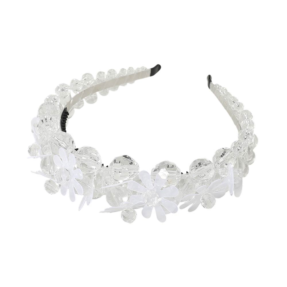Floral Beaded Statement Headband