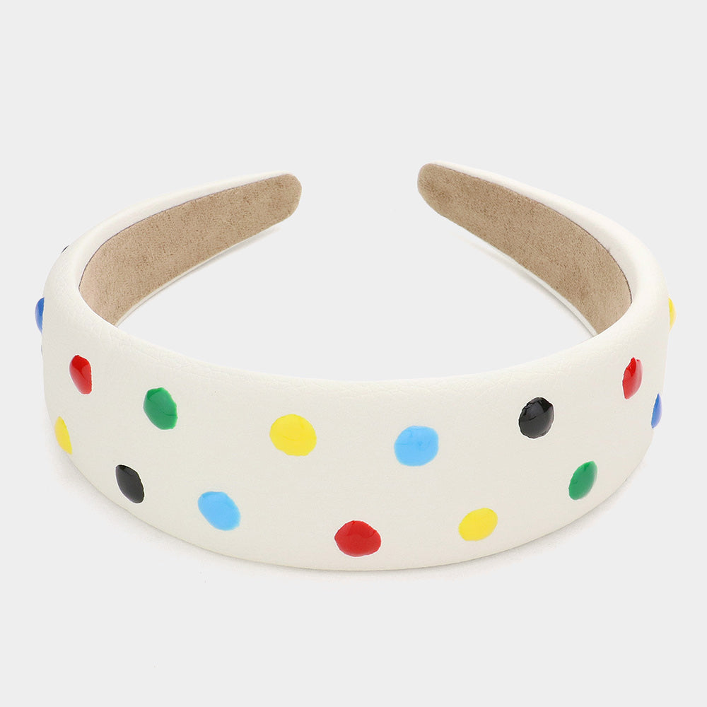 Colorful Polka Dot Headband
