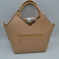 3D Flower Accent Winged Top-Handle Satchel Bag with Detachable Crossbody Strap