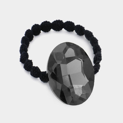 Crystal Oval Accented Stretch Hairband