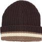 Sakkas Sam Unisex Ribbed Stripe Beanie Cap