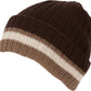 Sakkas Sam Unisex Ribbed Stripe Beanie Cap
