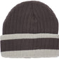 Sakkas Sam Unisex Ribbed Stripe Beanie Cap