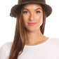 Womens Bernadette Vintage Style 100% Wool Cloche Bucket Winter Hat with Flower Accent
