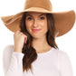 Sakkas Womens 100% Wool Wide Brim Foldable Floppy Hat