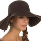 Sakkas Womens 100% Wool Wide Brim Foldable Floppy Hat