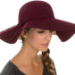 Sakkas Womens 100% Wool Wide Brim Foldable Floppy Hat