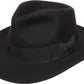 Sakkas Flynn Grosgrain Bow Wide Brim Wool Fedora
