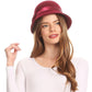 Sakkas Womens Vintage Style 100% Wool Cloche Bucket Bell Winter Hat with Flower