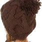 Sakkas Cable Knit Pom Pom Thick Slouch Hat