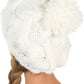 Sakkas Cable Knit Pom Pom Thick Slouch Hat