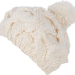 Sakkas Cable Knit Pom Pom Thick Slouch Hat