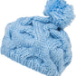 Sakkas Cable Knit Pom Pom Thick Slouch Hat
