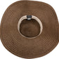 Sakkas Daisy UPF 50+ 100% Paper Straw Flower Accent Wide Brim Floppy Hat